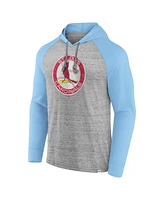 Fanatics Men's Gray St. Louis Cardinals Single Play Speckled Lightweight Pullover Hoodie