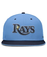 Nike Men's Light Blue/Navy Tampa Bay Rays True Primetime Two-Tone Performance Fitted Hat