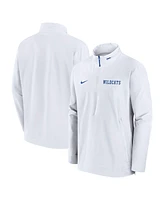 Nike Men's White Kentucky Wildcats Sideline Coaches Quarter-Zip Jacket