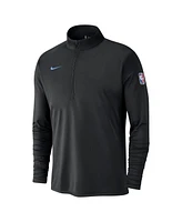 Nike Men's Black La Clippers 2024/25 City Edition Authentic Coaches Performance Half-Zip Top