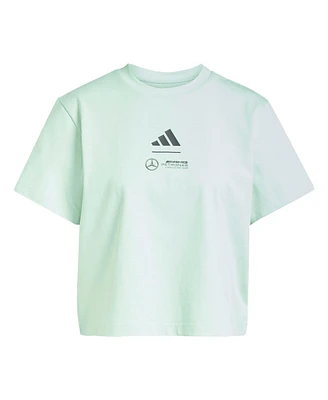 Adidas Women's Green Mercedes-amg Petronas F1 Team Fan Wear Premium Cropped Top