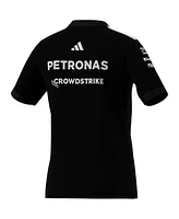 Adidas Big Boys and Girls Black Mercedes-amg Petronas F1 Team Driver Wear Replica T-Shirt