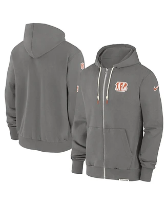 Nike Men's Pewter Cincinnati Bengals Player Full-Zip Performance Hoodie