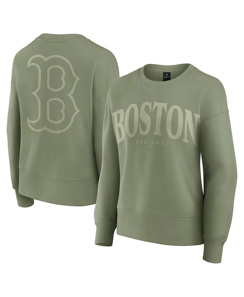 Fanatics Women's Green Boston Red Sox Elements Flow Pullover Top