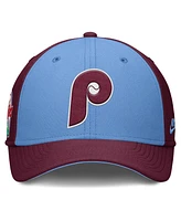 Nike Men's Burgundy/Light Blue Philadelphia Phillies Rise Swoosh Performance Flex Hat