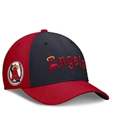 Nike Men's Red/Navy California Angels Rise Swoosh Performance Flex Hat