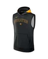 Nike Men's Black Pittsburgh Pirates Authentic Collection Performance Sleeveless Pullover Hoodie