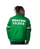 Starter Men's Kelly Green Boston Celtics Scout I Full-Snap Varsity Jacket