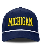 Fanatics Men's Navy Michigan Wolverines Foul Ball Rope Adjustable Hat