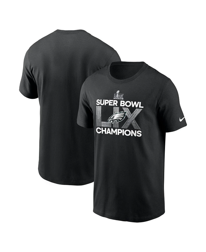 Nike Men's Black Philadelphia Eagles Super Bowl Lix Champions Supplemental T-Shirt