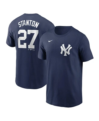 Nike Men's Giancarlo Stanton Navy New York Yankees Fuse Name Number T-Shirt