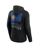 Fanatics Men's Black New York Knicks Game Time Crossover Pullover Hoodie