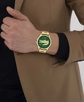 Lacoste Men's Le Croc Gold Tone Stainless Steel Bracelet Watch, 43mm