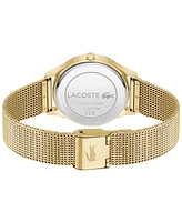 Lacoste Women's Crocodelle Gold Tone Stainless Steel Mesh Bracelet Watch