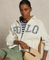 Polo Ralph Lauren Women's Logo Shawl-Collar Full-Zip Cardigan