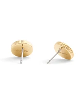 Coach Signature Mother of Pearl Coin Stud Earrings