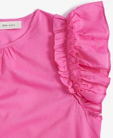 On 34th Women's Ruffle Short-Sleeve Voile Top, Created for Macy's