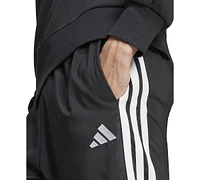 adidas Men's Stanford Essential Three-Stripes Open Hem Track Pants