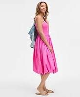 On 34th Women's Smocked Bubble-Hem Midi Dress, Exclusively at Macy's