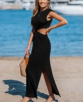 Cupshe Women's Chic Temptation Black Midi Beach Dress