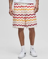 Mode of One Men's Gradient Zig-Zag Pull-On Shorts, Exclusively at Macy's