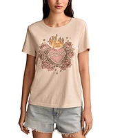 Lucky Brand Women's Love Blooms Classic Crew Tee