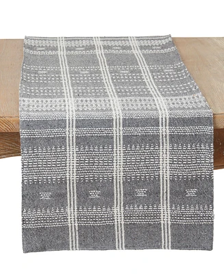 Saro Lifestyle Modernist Woven Stripe Table Runner, 16" x 72"