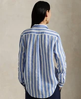 Polo Ralph Lauren Women's Classic-Fit Striped 100% Linen Shirt