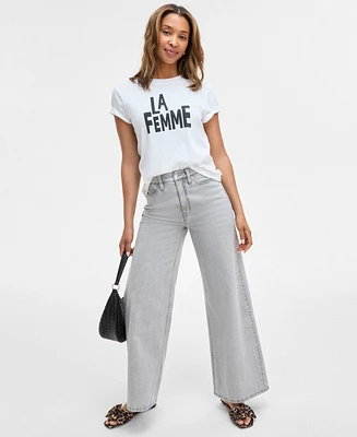 On 34th Women's La Femme Crewneck T-Shirt, Exclusively at Macy's