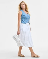 On 34th Women's Bubble-Hem Midi Skirt, Exclusively at Macy's