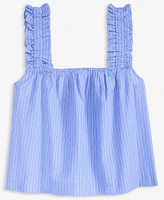 On 34th Women's Ruched-Strap Striped Tank, Exclusively at Macy's