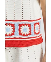Chinti and Parker Women's & Cotton Hand Crochet Vest