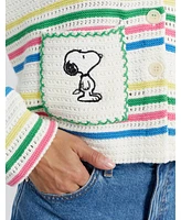 Chinti & Parker Women's Cotton Peanuts Vacation Cardigan