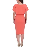 kensie Blouson Wrap Dress