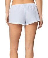 Edikted Womens Danna Pinstripe Shorts