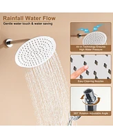 3-Function Luxury Shower Faucet Set Thermostatic Shower System with Side Body Spray Wall-Mounted Shower Head with Handheld Shower