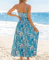 Cupshe Women's Rushing Waves Paisley Maxi Beach Dress