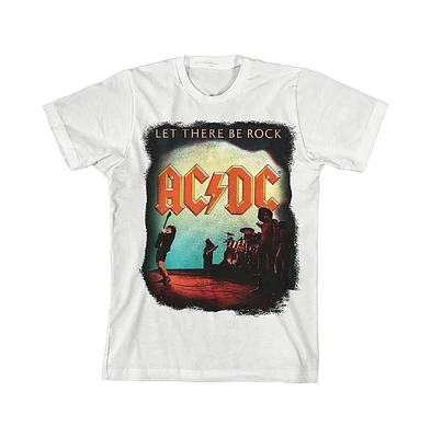 Let There Be Rock Acdc Youth Boy's White T-shirt