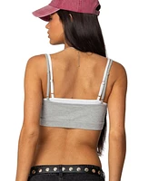 Edikted Womens Gracie Layered Bra Top