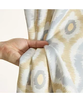 Hlc.me Tanner Ogee Ikatt Damask Patterned Window Grommet Curtains Bedroom