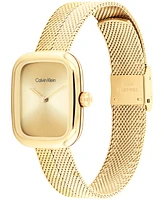 Calvin Klein Women's Adore Gold Tone Stainless Steel Mesh Bracelet Watch, 30mm