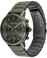 Calvin Klein Men's Gauge Ionic Plated Barley Green Steel Bracelet Watch, 41mm