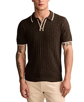 Lucky Brand Men's Short Sleeve Tipped Polo Sweater