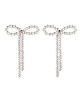 Laundry by Shelli Segal Pearl Bow Earrings