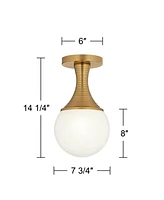 Possini Euro Jaime 7 3/4"W Warm Brass Globe Ceiling Light - Possini Euro Design