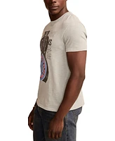 Lucky Brand Men's Blue Grass Guitar Short Sleeve T-Shirt