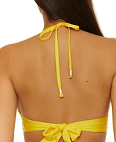 Trina Turk Women's Monaco Pleated Halter Bikini Top