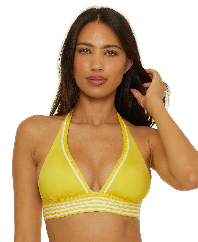 Trina Turk Women's Monaco Pleated Halter Bikini Top