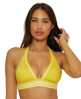 Trina Turk Women's Monaco Pleated Halter Bikini Top