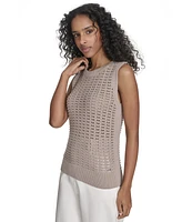 Calvin Klein Women's Sleeveless Cotton Crochet Top